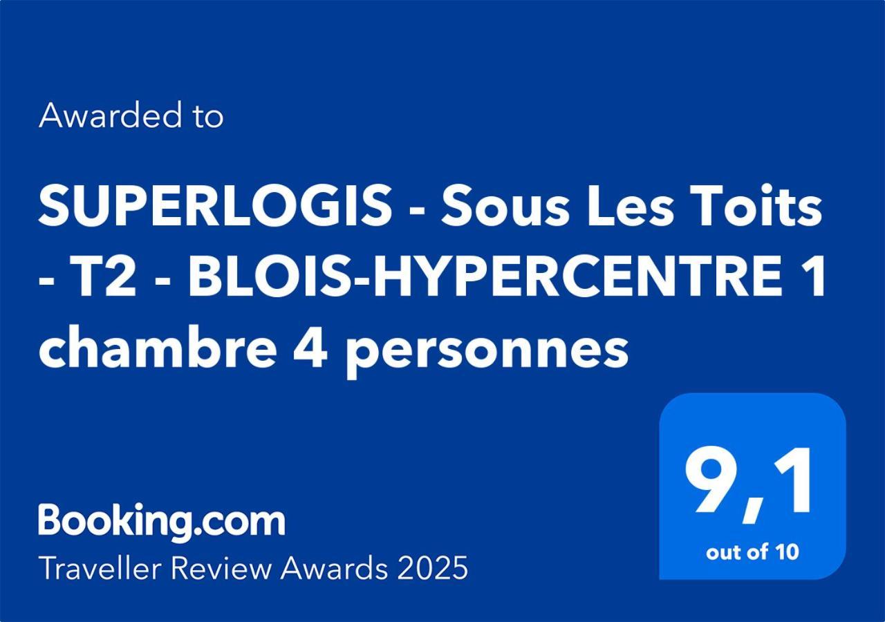 Superlogis - Sous Les Toits - T2- 3Etoiles - Blois-Hypercentre 1 Chambre 4 Personnes Luaran gambar